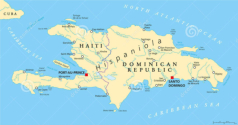 Haiti on a map